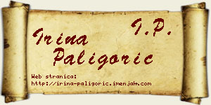 Irina Paligorić vizit kartica